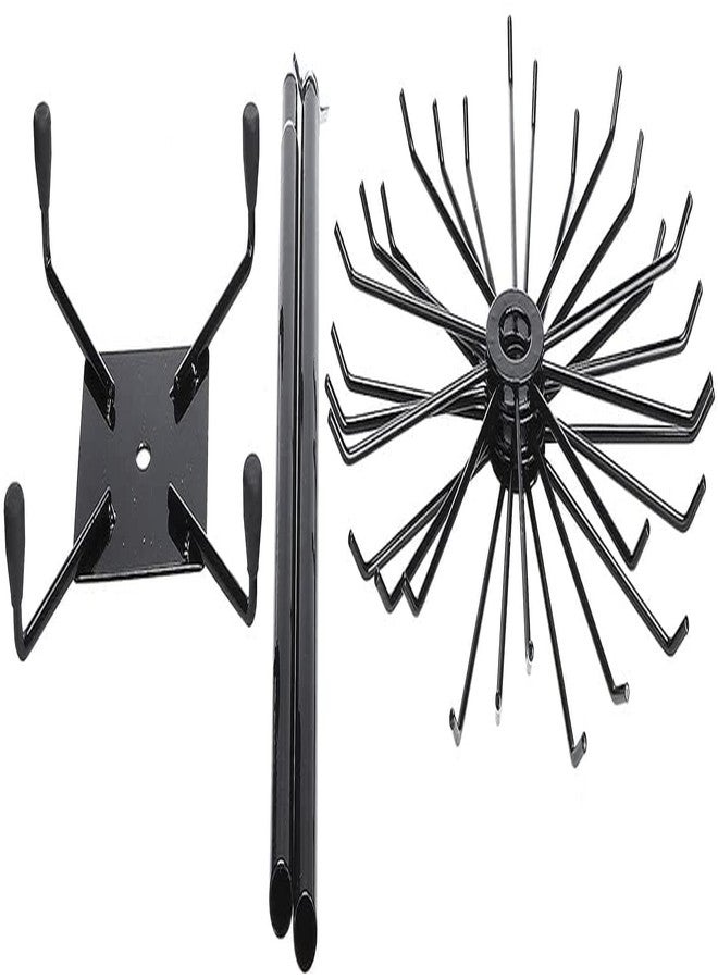 Loop Group حامل عرض مجوهرات من لوب جروب بثلاث طبقات، حامل دوار بثلاث طبقات للقلائد، حامل عرض مجوهرات عصري على شكل شجرة، منظم عرض للقلائد والأساور والأقراط والخواتم (أبيض 1) - Image 2